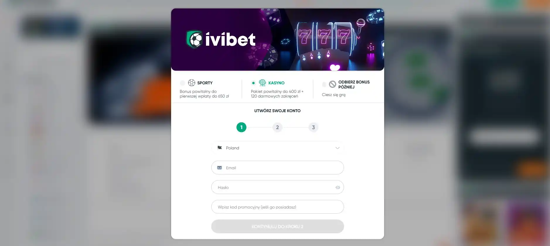 Jak rozpocząć grę - Zaloguj się lub zarejestruj