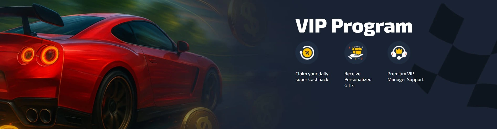 Wizualizacja interfejsu F1 Casino z motywem wyścigowym